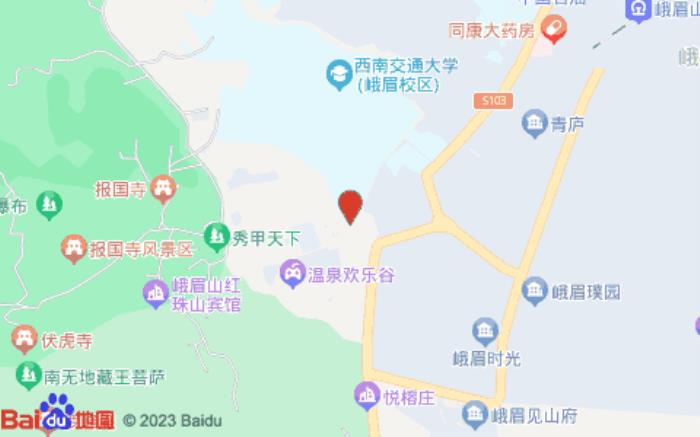 峨眉山輔特戴斯酒店(景區路店)位置圖