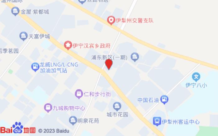 喆啡酒店(伊寧天馬轉(zhuǎn)盤(pán)上海城店)位置圖