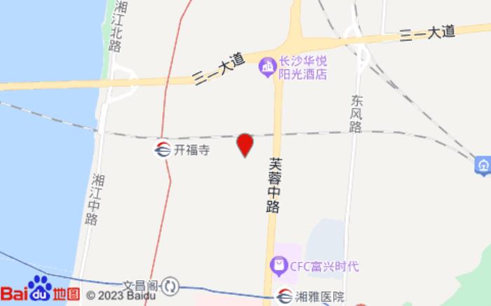 桔子酒店(長(zhǎng)沙芙蓉中路天健城店)位置圖